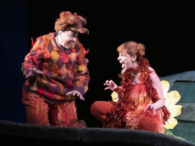 Aoife Miskelly as Vixen Lucia Cervoni as Fox The Cunning Little Vixen Photocredit Richard Hubert Smith 9771