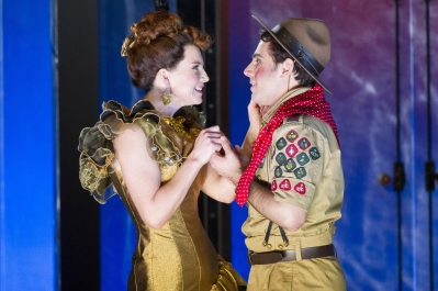 WNO The Barber of Seville Claire Booth Rosina and Nico Darmanin Count Almaviva Photo credit Richard Hubert Smith 5310